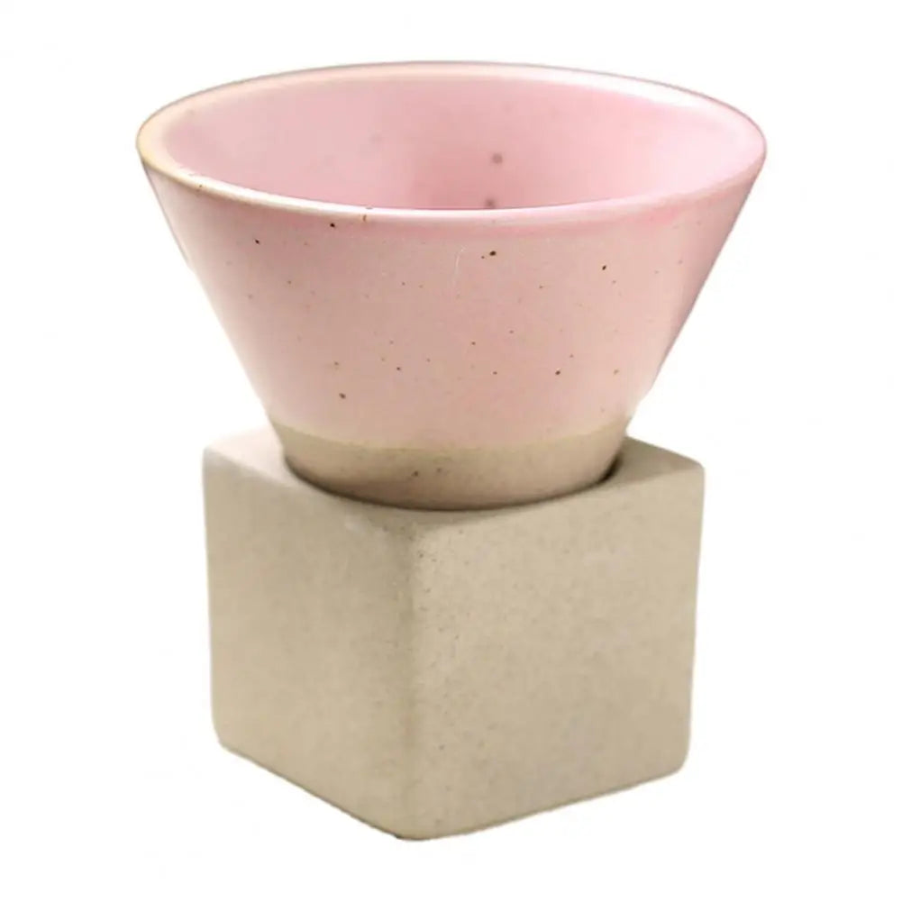 100ML Funnel Coffee Cup With Base Crude Pottery Heat-resistant Handmade Japanese Style Latte Cappuccino Tea Espresso Tapered Mug