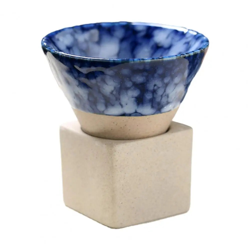 100ML Funnel Coffee Cup With Base Crude Pottery Heat-resistant Handmade Japanese Style Latte Cappuccino Tea Espresso Tapered Mug