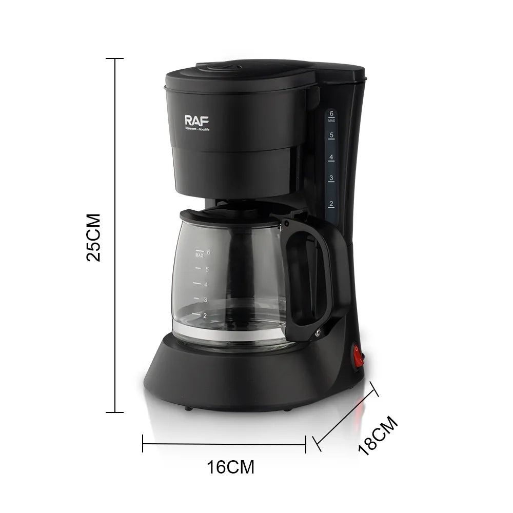 0.6L Electric Drip Coffee Maker 600W Household Coffee Machine 5 Cup Tea Coffee Pot Milk Coffee Maker for Gift 220V